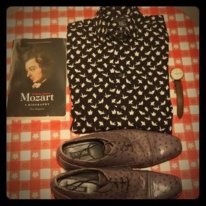 Premium Cotton Paper Crane Shirt - Slim Fit